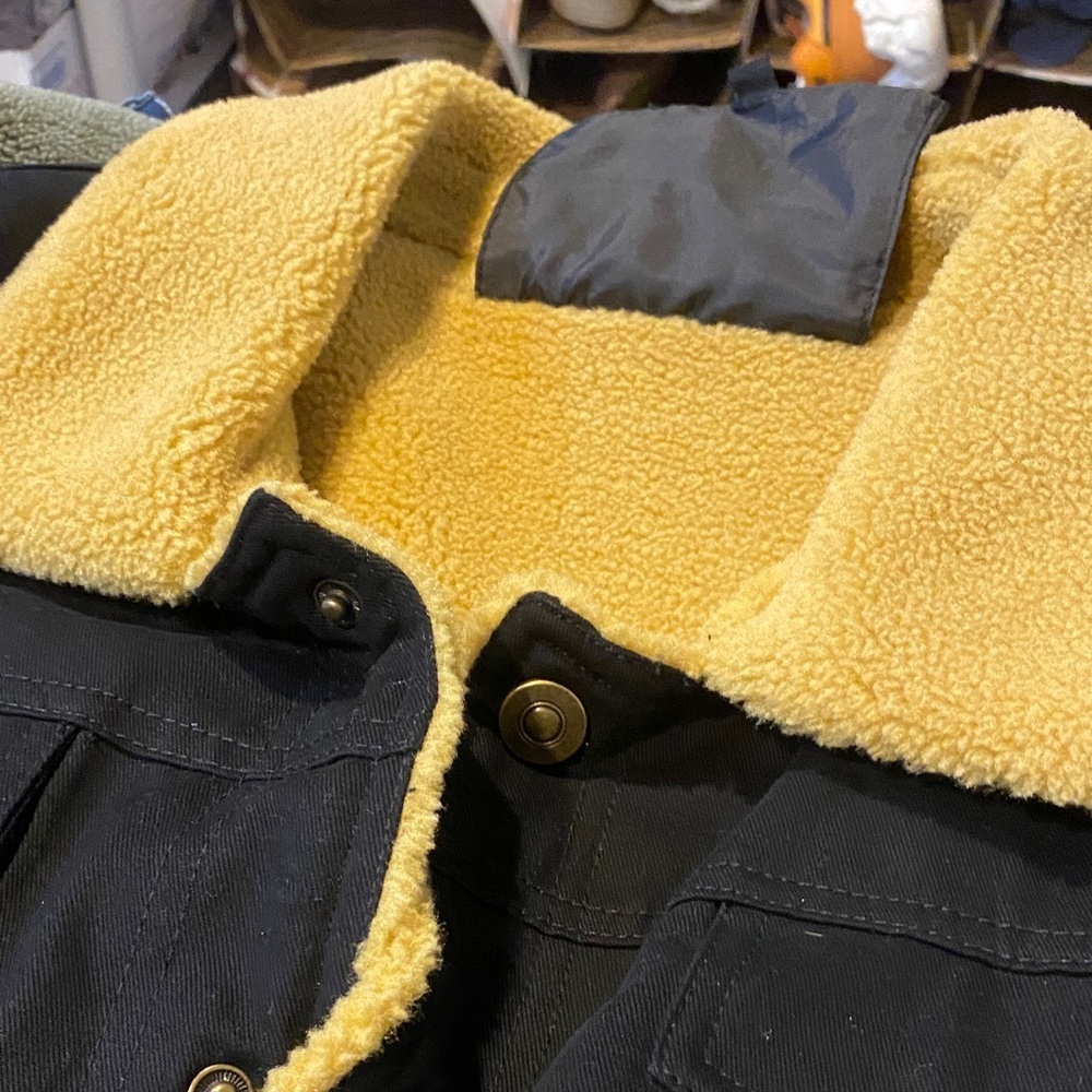 SERREMO Everest Yellow Fleece Lining Black Jacket - Picture 8 of 10